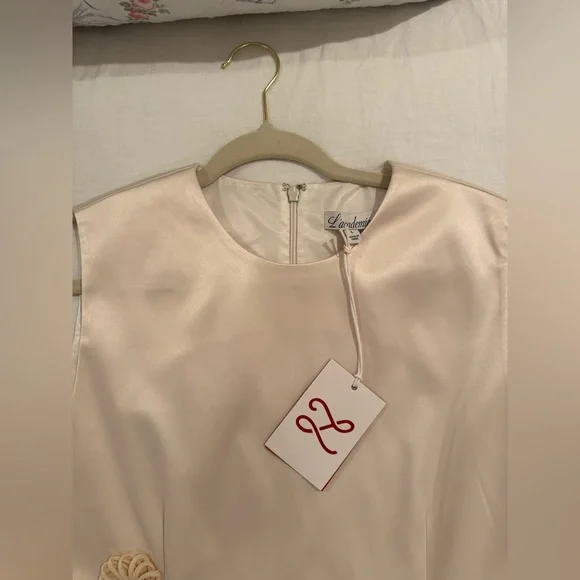 NWT L’Academie by Marianna Ori Mini Dress in Beige - Picture 4 of 5